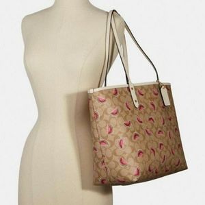 COACH REVERSIBLE CITY TOTE IN SIGNATURE CANVAS